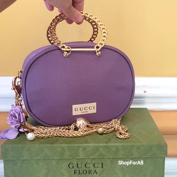 GUCCI PURPLE COSMETIC BAG - Picture 1 of 16
